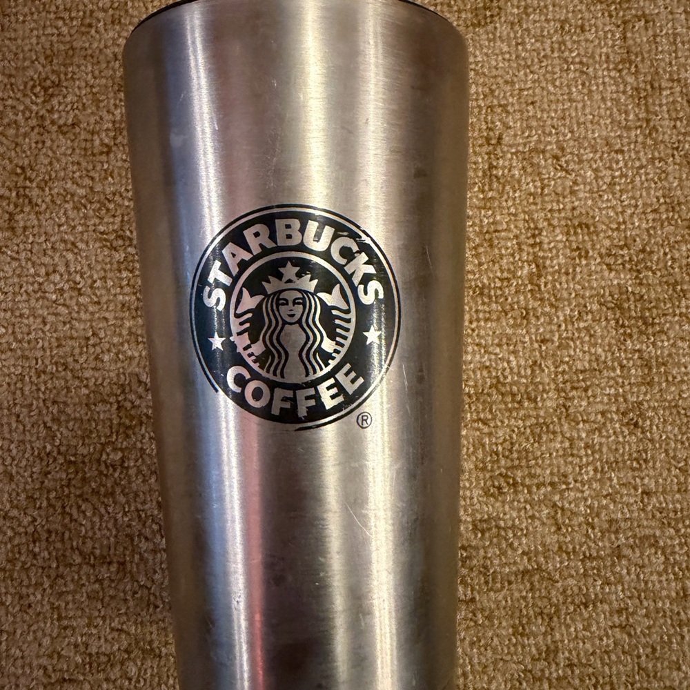 Starbucks Stainless Steel Tumbler with Black Logo